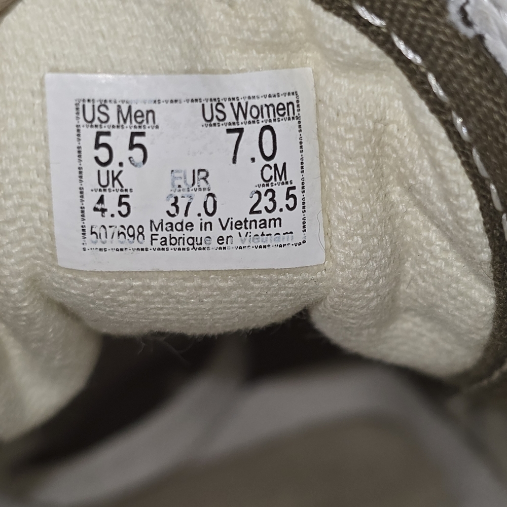 Vans Olive Green Suede Old Skool Sneakers - Picture 7 of 7